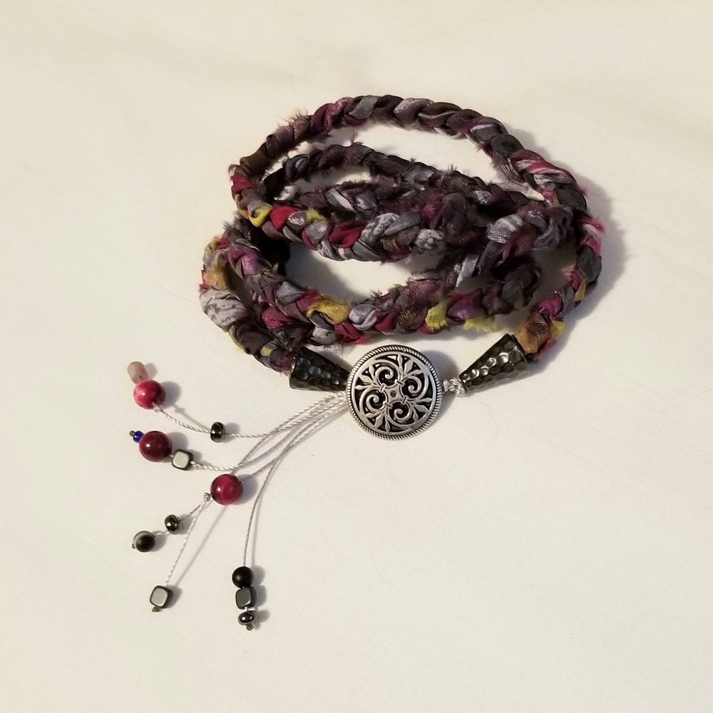 Hand Painted Silk Wrap Bracelets